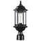 Nuvo Hopkins Outdoor Small Post Lantern 1 Light Matte Black Finish 60/6116 - alternate 3